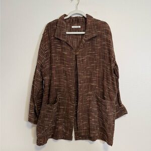 Yasuko Kurisaka Jacket Cardigan Lagenlook Woven Cotton Women’s One Size